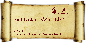 Herlicska László névjegykártya