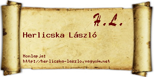 Herlicska László névjegykártya